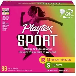 Playtex Sport Tampon Multipack, Unscented, 36-count Box (Pack of 2) - product information 2