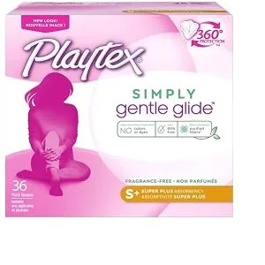 Playtex Simply Gentle Glide Unscented Tampons, Super Plus Absorbency, 36 Count (Pack of 1) (Packaging May Vary) - product information 2