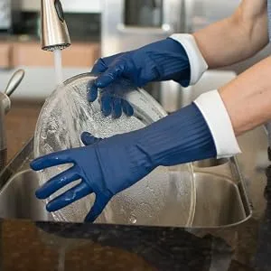 Playtex Living Reuseable Rubber Cleaning Gloves (Large, 3 Pairs), Premium Protection Reusable Household Gloves - dish wash