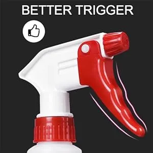 Plastic Spray Bottle 2 Pack, 32 Oz, All-Purpose Heavy Duty Spraying Bottles Sprayer Leak Proof Mist Empty Water Bottle for Cleaning Solution Planting Pet with Adjustable Nozzle - Red - Spray Bottles 32 Oz for Cleaning Solutions