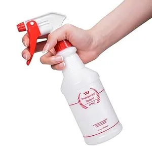 Plastic Spray Bottle 2 Pack, 32 Oz, All-Purpose Heavy Duty Spraying Bottles Sprayer Leak Proof Mist Empty Water Bottle for Cleaning Solution Planting Pet with Adjustable Nozzle - Red - Spray Bottles 32 Oz for Cleaning Solutions