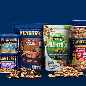 Planters Sea Salt & Vinegar Peanuts (8 ct Pack, 6 oz Canisters) - planters
