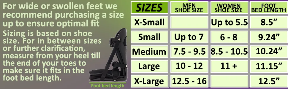 Plantar Fasciitis Posterior Night Splint - Medium Medium (Pack of 1) - sizing