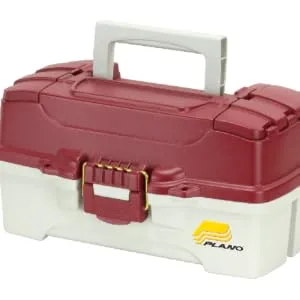 Plano One, Two, and Three Tray Tackle Box One-Tray Red Metallic/ Off White - product information 1
