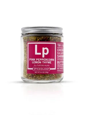 Pink Peppercorn Lemon Thyme - All-Purpose Grilling Spice Rub - Vegetable Seasoning - 5.4 ounces 5.4 Ounce (Pack of 1) - Spiceology Spiceologist Pink Peppercorn Lemon Thyme Pepper Rub Spice Seasoning BBQ Grilling Smoking