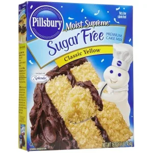 Pillsbury Moist Supreme Sugar Free Classic Yellow Cake & Cupcake Baking Mix, 16 Oz - product information 2