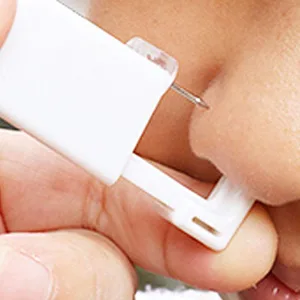 Piercing Kit Include 2 Pack Nose Piercing Kit and 2 Pack Ear Piercing Kit, Simple and Safe to Use, Great for Beginners (Silver) - Nose Piercing Kit