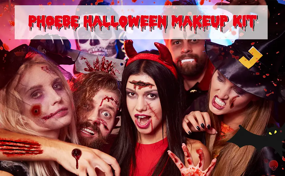 PHOEBE Halloween Makeup Kit Scar Wax SFX Makeup Kit for Special Effects Makeup Ideal to Use for Halloween, Carnivals, Daily Prank, Haunted House 02 - halloween makeup kit