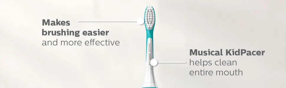 Philips Sonicare for Kids 3+ Bluetooth Connected Rechargeable Electric Power Toothbrush, Interactive for Better Brushing, Turquoise, HX6321/02 - Sonicare for kids makes brushing easier