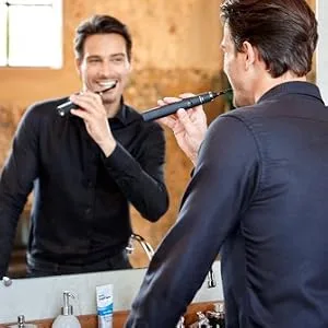 Philips Sonicare DiamondClean Classic Rechargeable Electric Power Toothbrush, Black, HX9351/57 Handle Only Black - electric toothbrush, pink toothbrush, toothbrush for braces, teeth whitening