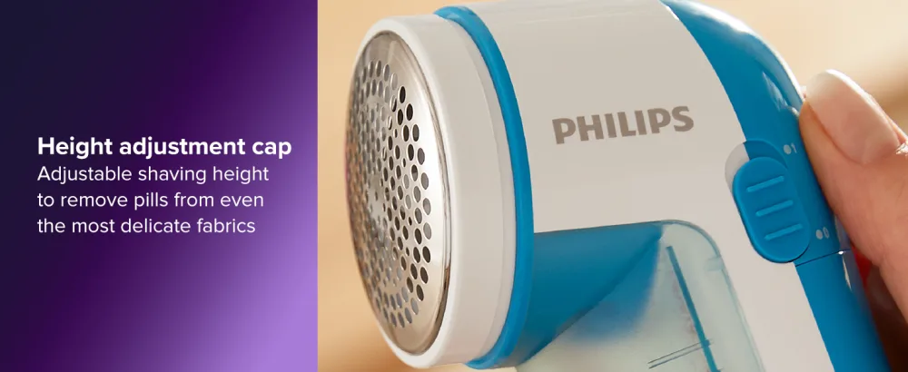 Philips GC026 Electric Lint Removers/Clothes Shavers/Lint Shavers/Fabric Shavers Blue - height adjustment cap