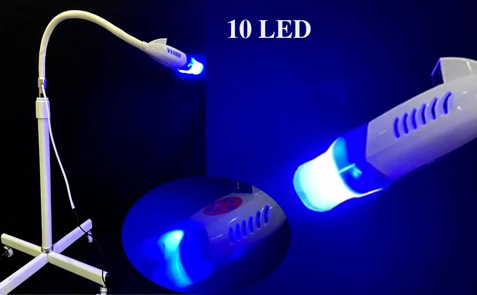 Pevor Dental Teeth Whitening Light Teeth Whitening Machine LED Light 2 Color Teeth Whitener Bleaching 10 LED Light Lamp LED Teeth Whitening LED Accelerator Light - Dental Teeth Whitening Machine LED Lamp 2 Color