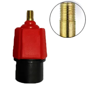 PeSandy Inflatable SUP Pump Adaptor Compressor Paddle Board Pump Adapter, Multifunction SUP Valve Adapter with 4 Air Valve Nozzles for Inflatable Boat, Stand Up Paddle Board, Inflatable Bed, Dinghy Red - SUP Pump Adapter 4