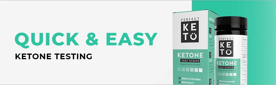 Perfect Keto Test Strips - Best for Testing Ketones in Urine on Low Carb Ketogenic Diet, Ketosis Home Urinalysis Tester Kit, 100 CT - easy
