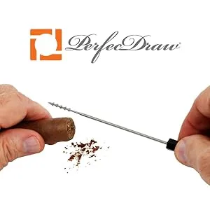 PerfecDraw Patented Precision Cigar Draw Enhancer Tool & Nubber - Perfecdraw cigar draw tool removing tobacco creating better perfect draw