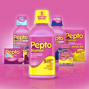Pepto-Bismol, 5 Symptom Digestive Relief, Original, 4 fl oz 4 Fl Oz (Pack of 1) - Pepto Bismol