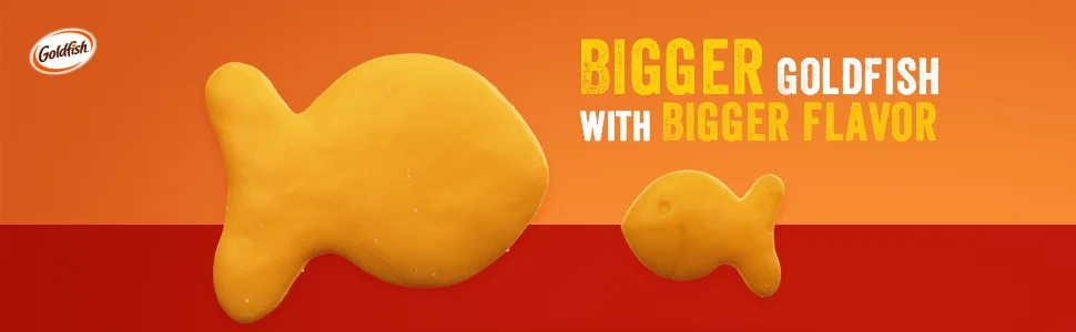 Pepperidge Farm Goldfish Cheddar Crackers, 6.6 oz. Bag - Goldfish Mega Bites are cheddar crackers for adults and the perfect work snack or on the go snack.