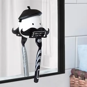 Peleg Design Mr. Razor, Suction Razor Holder, Shaving Razor Hook for Shower Bathroom Bath Mirror, Fun Unique Gift Idea Gifts for Dad - product information 5