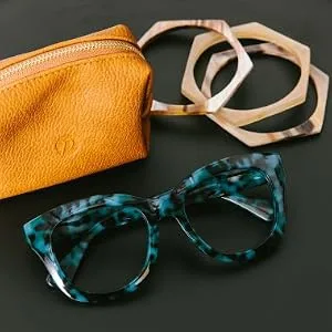 Peepers by PeeperSpecs Women's Center Stage Oversized Blue Light Blocking Reading Glasses Gray Tortoise 2 x - Peepers blue light blocking reading glasses computer gaming tv phones devices women men uva uvb