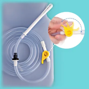 PE Clear Silicone Enema Bag Kit. Suitable for Coffee and Water Colon Cleansing. 2 Quart Capacity, 6.75 Foot Long Hose, 7 Tips. by Premium Enema - Stopcock Tap