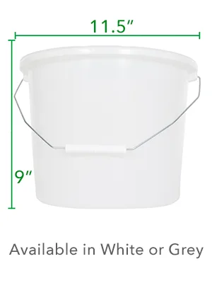 PCP Commode Bucket with Lid and Handle, White (10 Quart / 2.5 Gallon Capacity), White, 2.5 Gallon (Full Pail) - product information 2