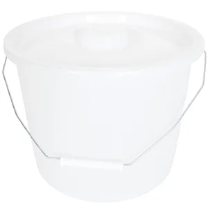PCP Commode Bucket with Lid and Handle, White (10 Quart / 2.5 Gallon Capacity), White, 2.5 Gallon (Full Pail) - product information 4