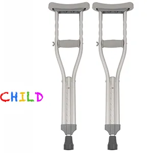 PCP Aluminum Crutches, Push Button Adjustable Height, Lightweight, 1 Pair, Kids Child Size (4'0" to 4'6") Kids Child Size (3'8" to 4'2") - product information 2