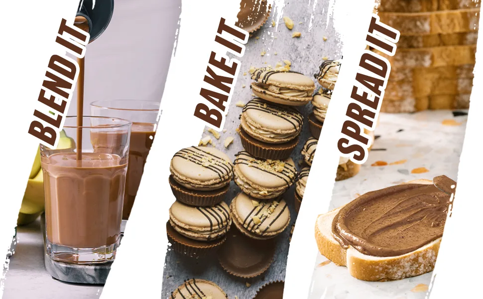 PBfit All-Natural Chocolate Peanut Butter Powder, Extra Chocolatey Powdered Peanut Spread from Real Roasted Pressed Peanuts and Cocoa, 5g of Protein (30 oz.) - pbfit chocolate