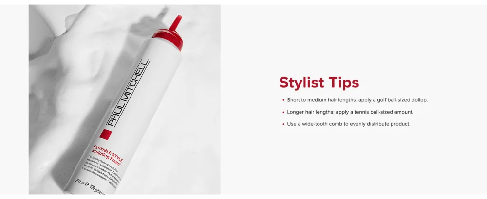 Paul Mitchell Sculpting Foam, Conditions + Controls Frizz, For All Hair Types 16.9 Ounce (Pack of 1) - STYLIST TIPS