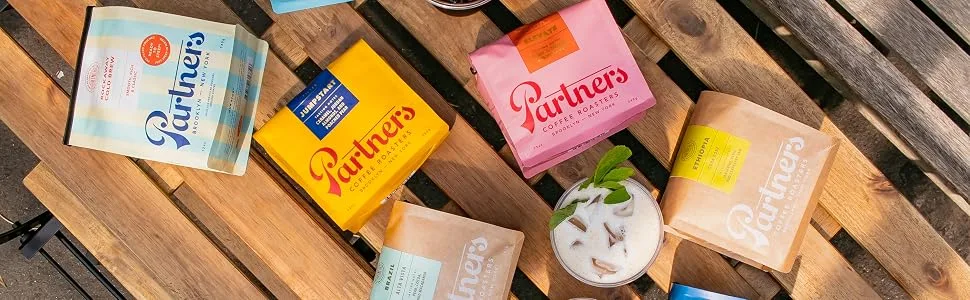 Partners Rockaway Blend | Cold Brew Coffee Bags | Medium Roast Ground Coffee | 12 ounces - 4 x 3oz Bags | Cold Brew Made Simple - Partners Coffee Freshly Roasted