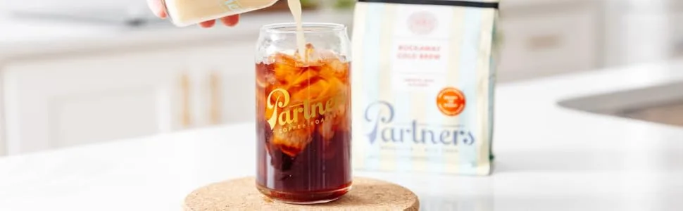 Partners Rockaway Blend | Cold Brew Coffee Bags | Medium Roast Ground Coffee | 12 ounces - 4 x 3oz Bags | Cold Brew Made Simple - partners rockaway cold brew pouches