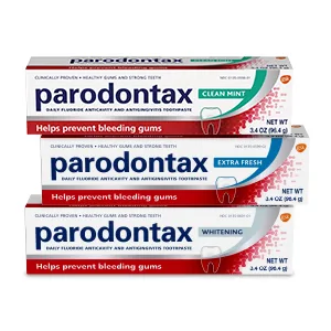Parodontax Toothpaste for Bleeding Gums, Gingivitis Treatment and Cavity Prevention, Clean Mint - 3.4 Ounces - parodontax portfolio