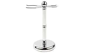 Parker Safety Razor's Deluxe Chrome 2 Prong Safety Razor and Shaving Brush Stand - product information 2