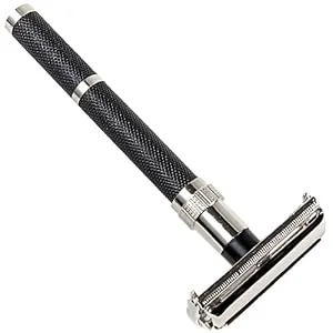 Parker 96R - Long Handle Butterfly Open Safety Razor & 5 Parker Premium Platinum Double Edge Razor blades - parker safety razor