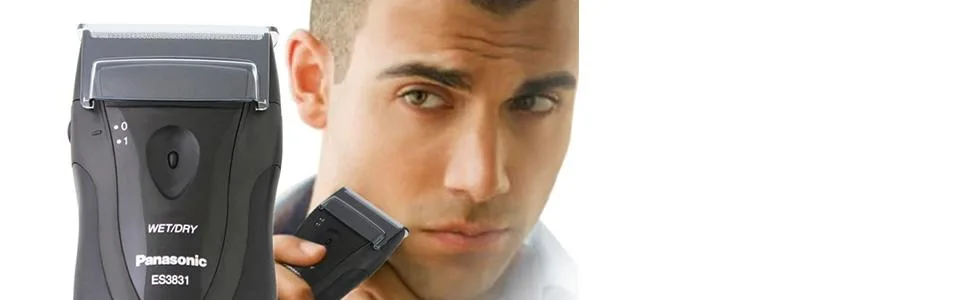 Panasonic Electric Razor for Men, Cordless Wet Dry Lightweight Shaver with Ergonomic Grip, ES3831K, Black - Panasonic ES3731K Single Blade Travel Electric Razor