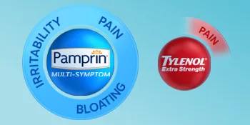 Pamprin Multi-Symptom Formula, with Acetaminophen, Menstrual Period Symptoms Relief including Cramps, Pain, and Bloating, 40 Caplets SINGLE - pamprin multi symptom tylenol irritability pain bloating