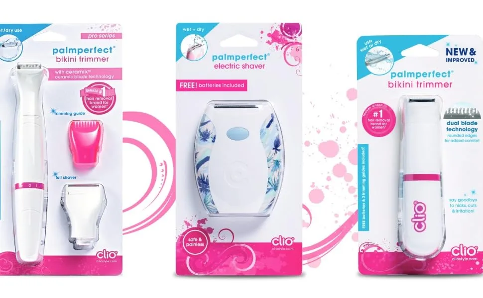 Palmperfect Bikini Trimmer, Dual Blades, Hair Remove for Any Part of the Body, White (Packaging May Vary) - shavers