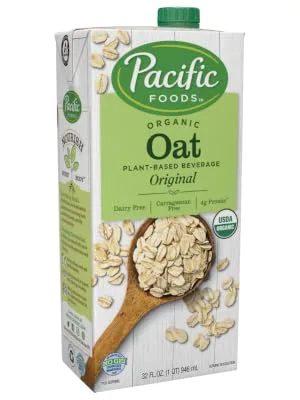 Pacific Foods Organic Oat Original Plant-Based Beverage, 32oz - oat package