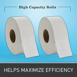 Pacific Blue Basic 2-Ply Jumbo Jr. 9" Toilet Paper by GP PRO (Georgia-Pacific), 12798, 1,000 Linear Feet per Roll, 8 Rolls Per Case Pacific Blue Basic 8 Count (Pack of 1) - product information 3