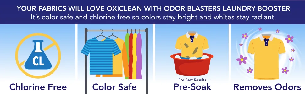 OxiClean Odor Blasters Odor & Stain Remover Powder, Laundry Odor Eliminator, 5 Lbs - product information 6