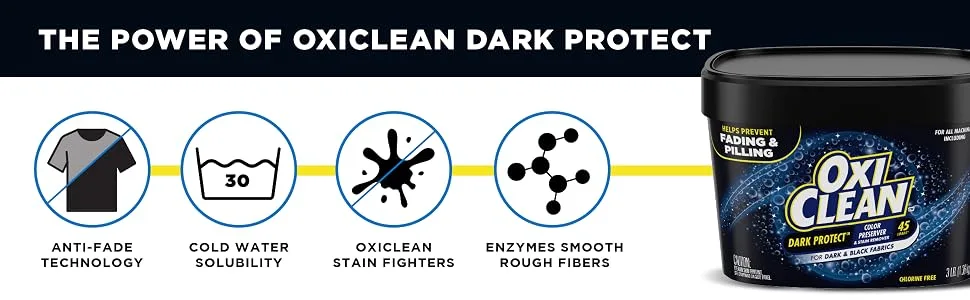 OxiClean Dark Protect Laundry Booster, Laundry Stain Remover for Clothes, 3 Lbs - product information 6