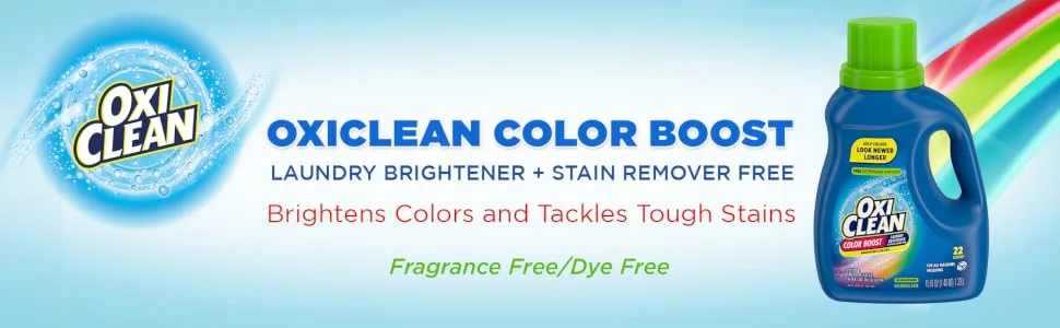 OxiClean Color Boost Color Brightener plus Stain Remover Liquid FREE 45oz - product information 1