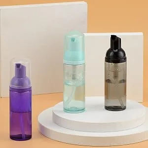 Owlyee 2oz Foam Bottle (3PCS) Empty Foaming Pump Dispenser for Hand Soap, Lash Cleanser, Shampoo to Travel (60ml, Green) 3Pcs Green - foam bottle
