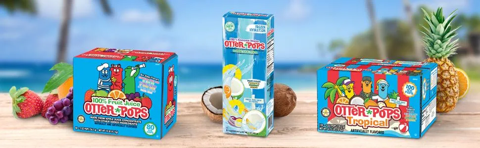 Otter Pops, Original Assorted Freezer Pops, 1oz Freeze Pops in Six Zippy Flavors, 100 Count - product information 4
