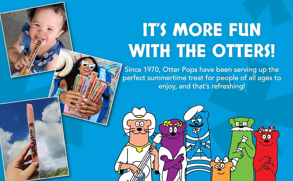 Otter Pops, Giant Original 5.5oz, 27 Ice Pops, Six Zippy Flavors - product information 4