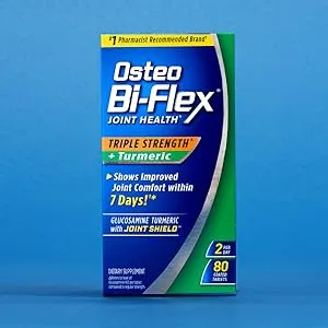 Osteo Bi-Flex Triple Strength Glucosamine with Turmeric, Joint Health Supplement, Coated Tablets, Original Version, 80 Count - image