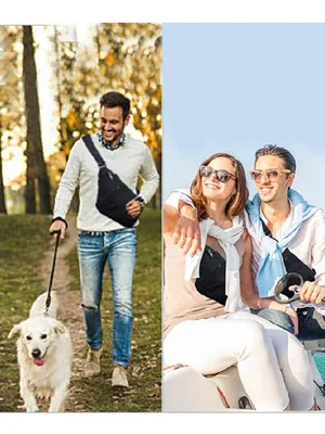 OSOCE Anti-Theft Waterproof Shoulder Backpack Sling Chest Crossbody Bag Cover Pack Rucksack Bicycle Sport Small 1.0 Black - sling bag