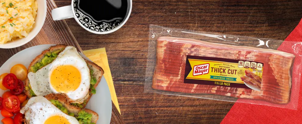 Oscar Mayer Maple Fully Cooked Thick Cut Bacon (2.52 oz Package) - Oscar Mayer Bacon