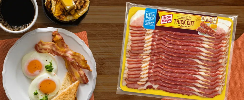 Oscar Mayer Maple Fully Cooked Thick Cut Bacon (2.52 oz Package) - Oscar Mayer Bacon