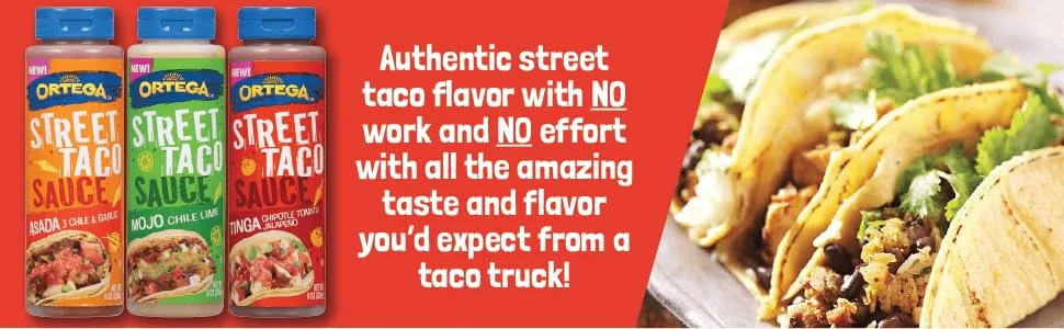 Ortega Street Taco Sauces, Mojo Chile Lime, 8 Oz - authentic flavor